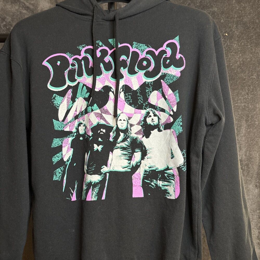 Pink Floyd Hoodie Mens Small Black Psychedelic Hippie Rock Band Sweater Concert - Picture 4 of 10